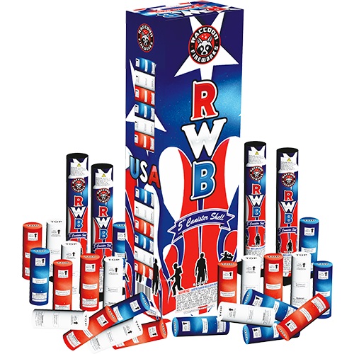 5 INCH RED, WHITE AND BLUE