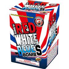 RED WHITE AND BLUE BOMBS