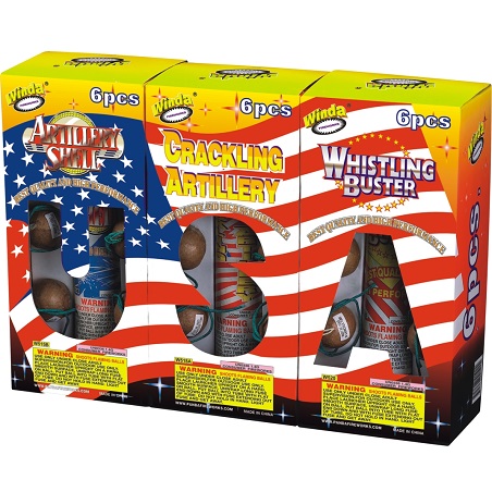 ASSORTED ARTILLERY SHELLS FIREWORK